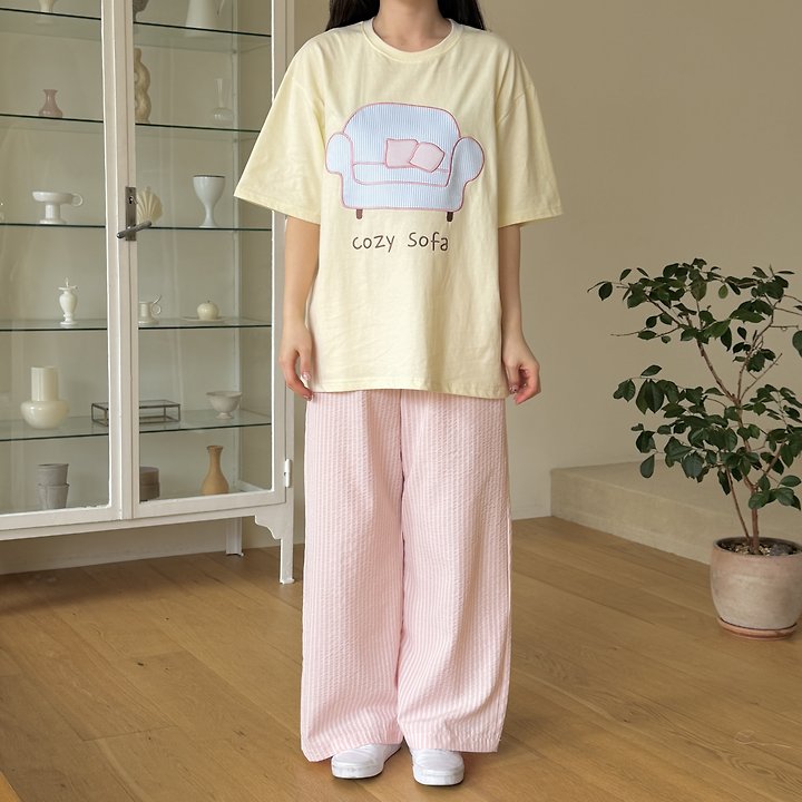 Ninibello - Korean Women Fashion - #momslook - Adult Cozy Sofa Tee - 12