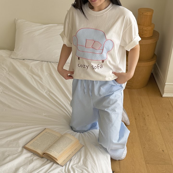 Ninibello - Korean Women Fashion - #momslook - Adult Cozy Sofa Tee - 6