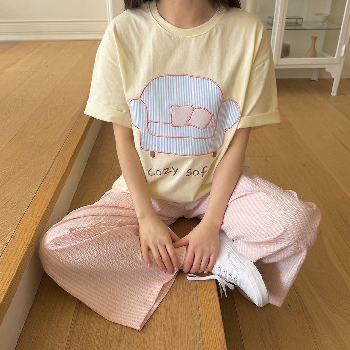 Ninibello - Korean Women Fashion - #momslook - Adult Cozy Sofa Tee - 8