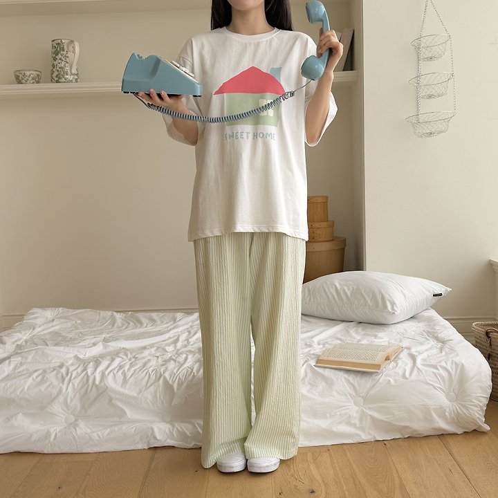 Ninibello - Korean Women Fashion - #womensfashion - Adult Sweet Home Tee - 4
