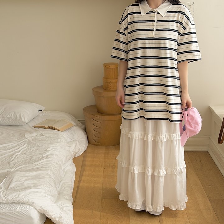 Ninibello - Korean Women Fashion - #womensfashion - Adult Poki Collar Tee - 7