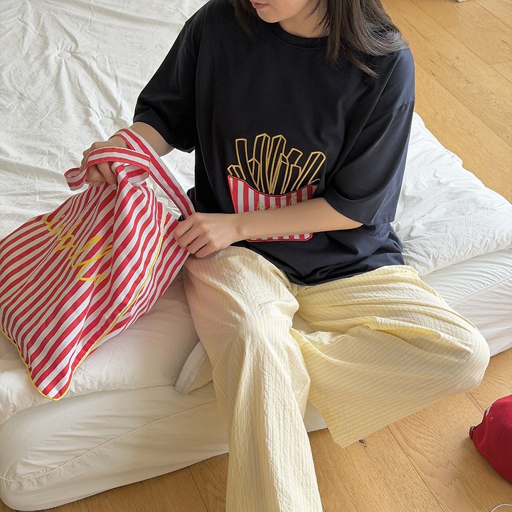 Ninibello - Korean Women Fashion - #womensfashion - Adult French Fries Tee - 10