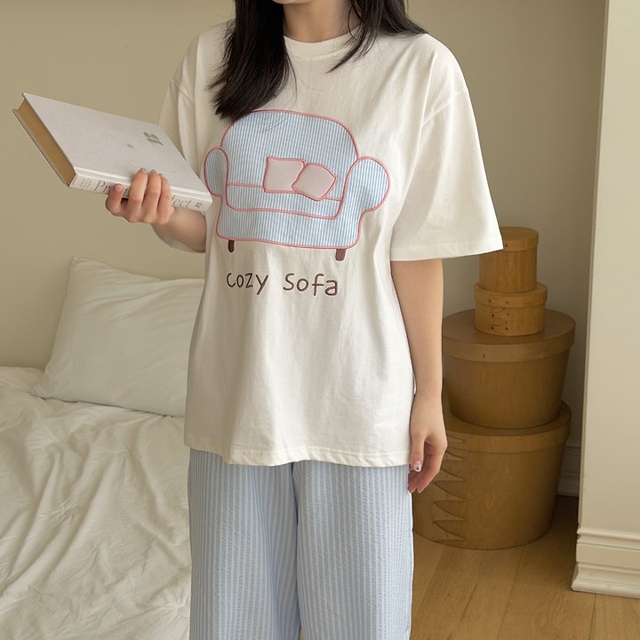 Ninibello - Korean Women Fashion - #womensfashion - Adult Cozy Sofa Tee - 7