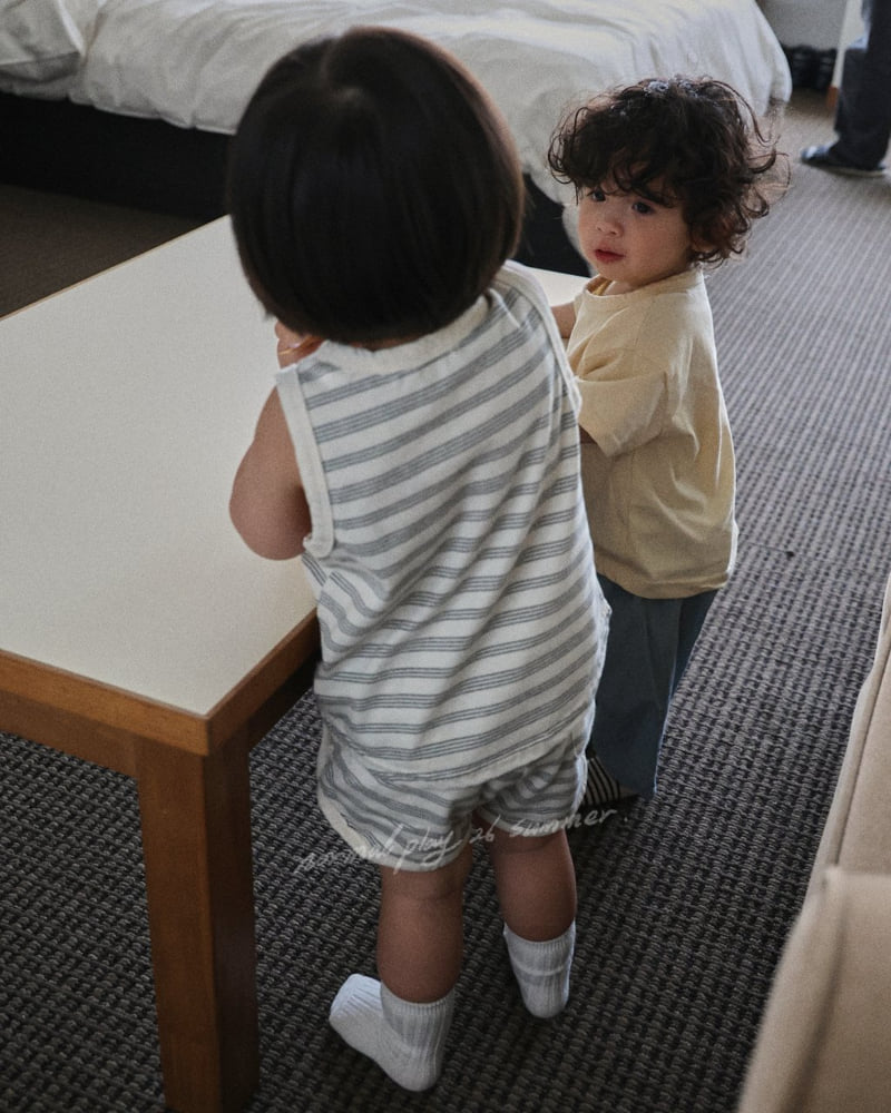 Normalplay - Korean Baby Fashion - #babyboutique - Chocolate Sleeveless Tee - 6