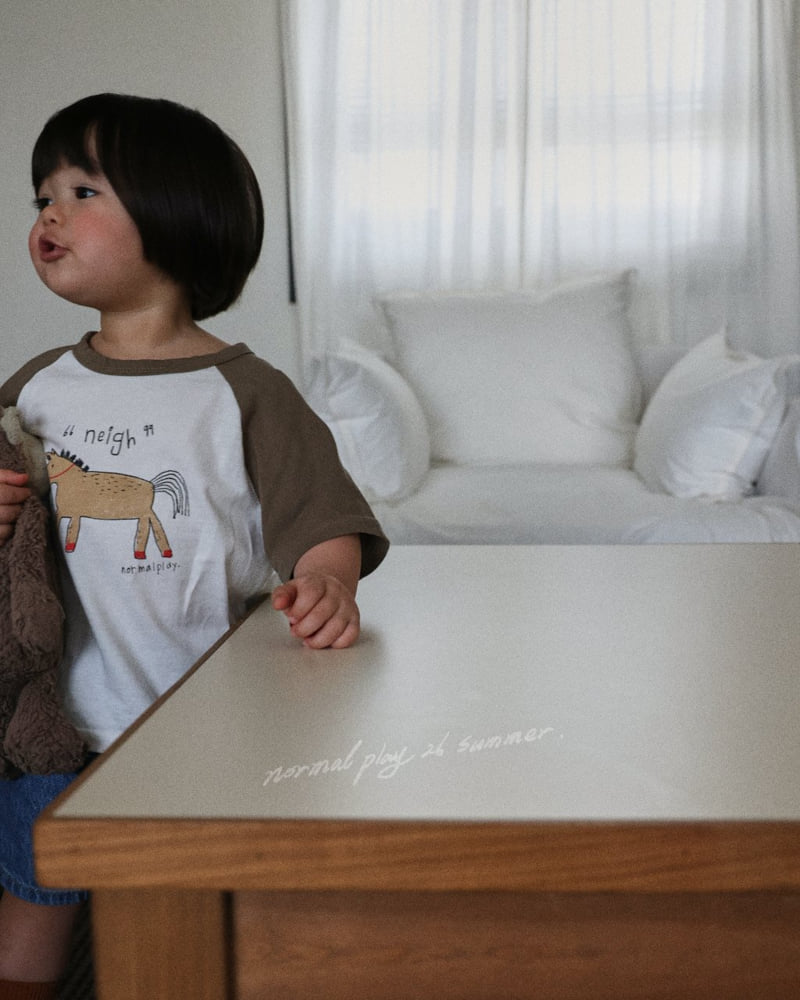 Normalplay - Korean Baby Fashion - #babyboutiqueclothing - Pony Raglan Short Sleeve Tee - 7