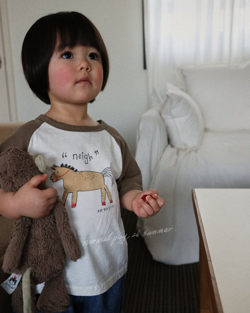 Normalplay - Korean Baby Fashion - #babyfashion - Pony Raglan Short Sleeve Tee - 9