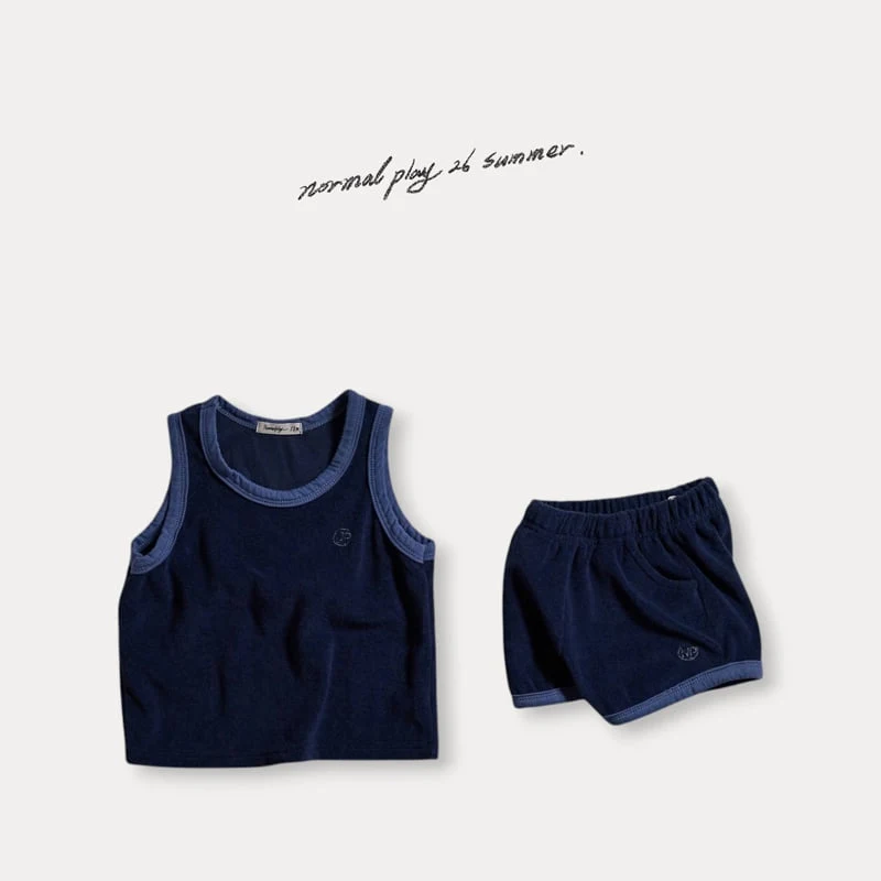 Normalplay - Korean Baby Fashion - #babyclothing - NP Terry Sleeveless Tee - 4