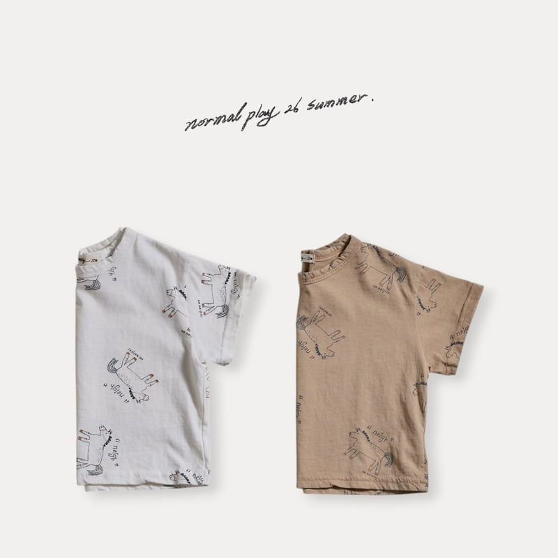 Normalplay - Korean Baby Fashion - #babyfashion - Pony Short Sleeve Tee