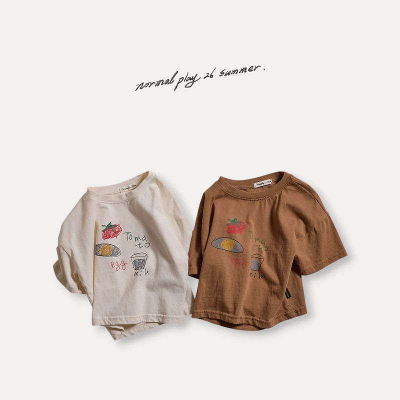 Normalplay - Korean Baby Fashion - #babyfever - Egg Short Sleeve Tee