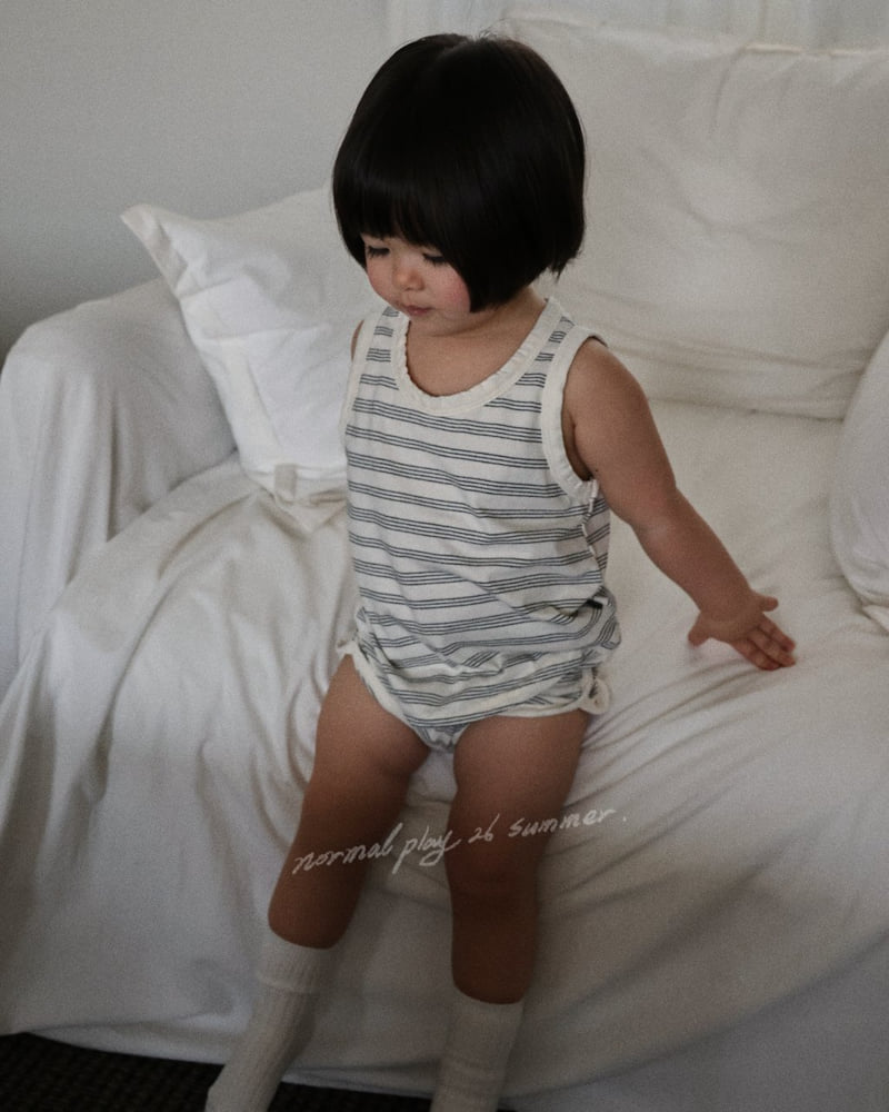 Normalplay - Korean Baby Fashion - #babygirlfashion - Chocolate Sleeveless Tee - 11