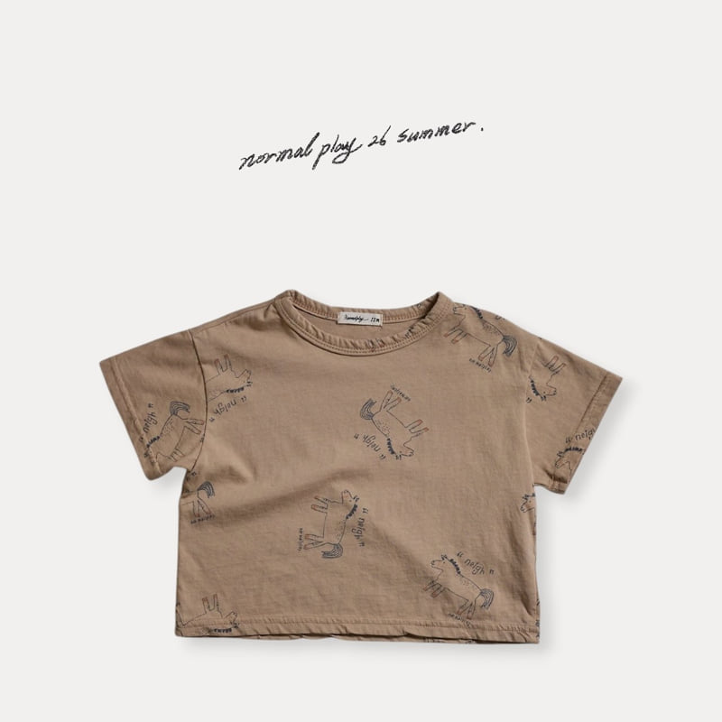 Normalplay - Korean Baby Fashion - #babygirlfashion - Pony Short Sleeve Tee - 3