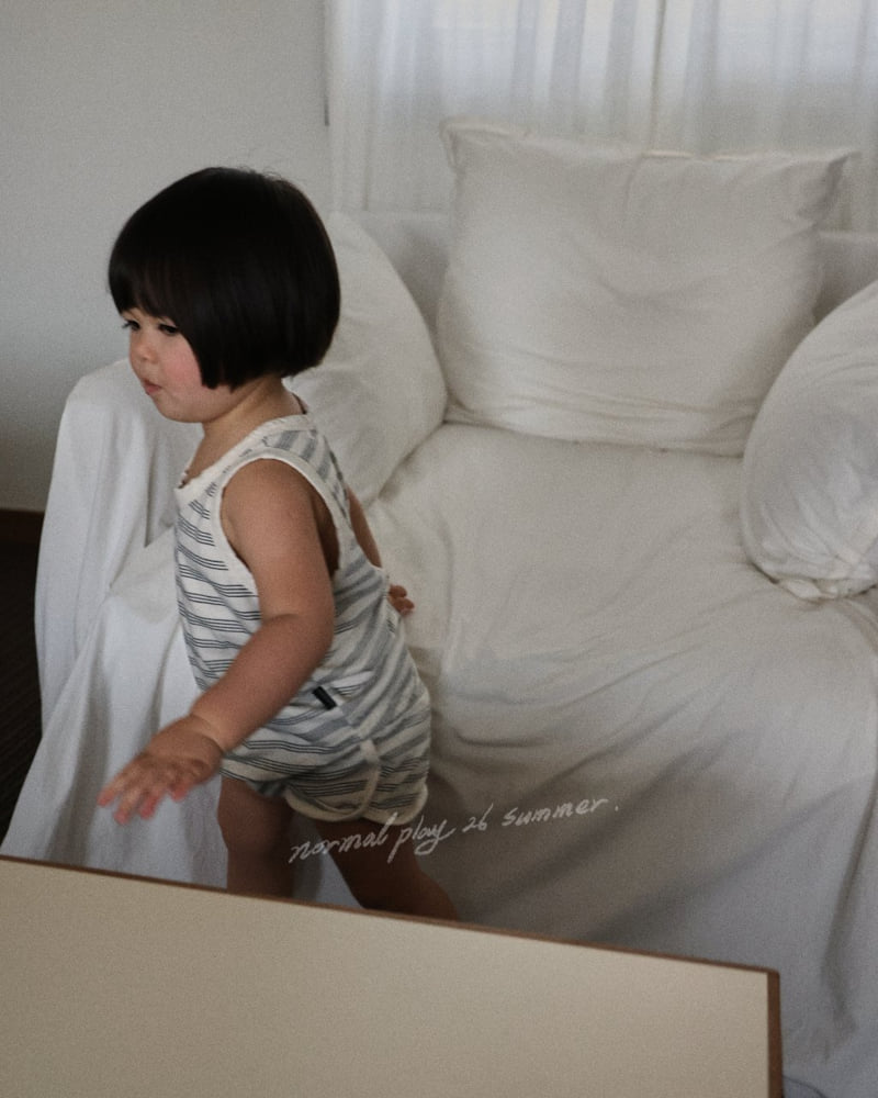 Normalplay - Korean Baby Fashion - #babylifestyle - Chocolate Sleeveless Tee - 12