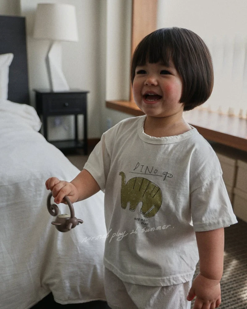 Normalplay - Korean Baby Fashion - #babylifestyle - Dino Short Sleeve Tee - 10