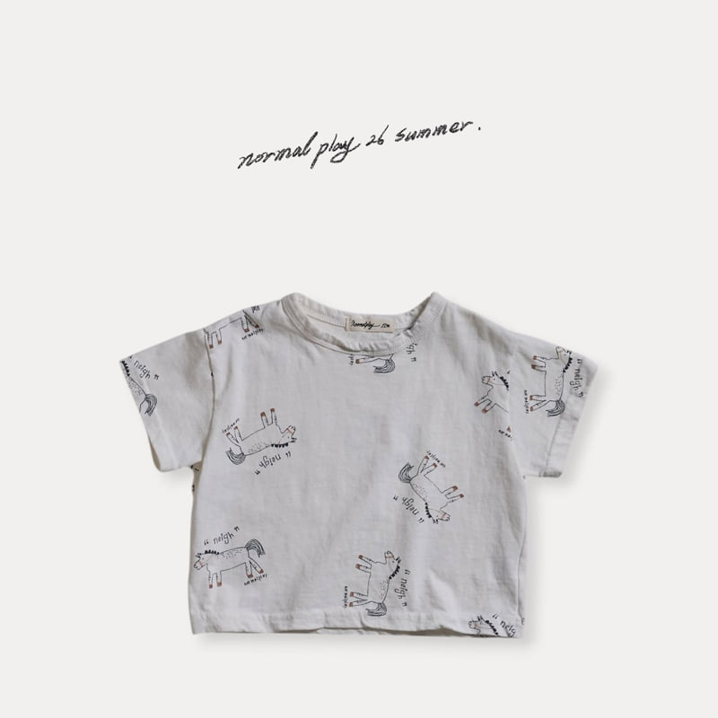 Normalplay - Korean Baby Fashion - #babygirlfashion - Pony Short Sleeve Tee - 4