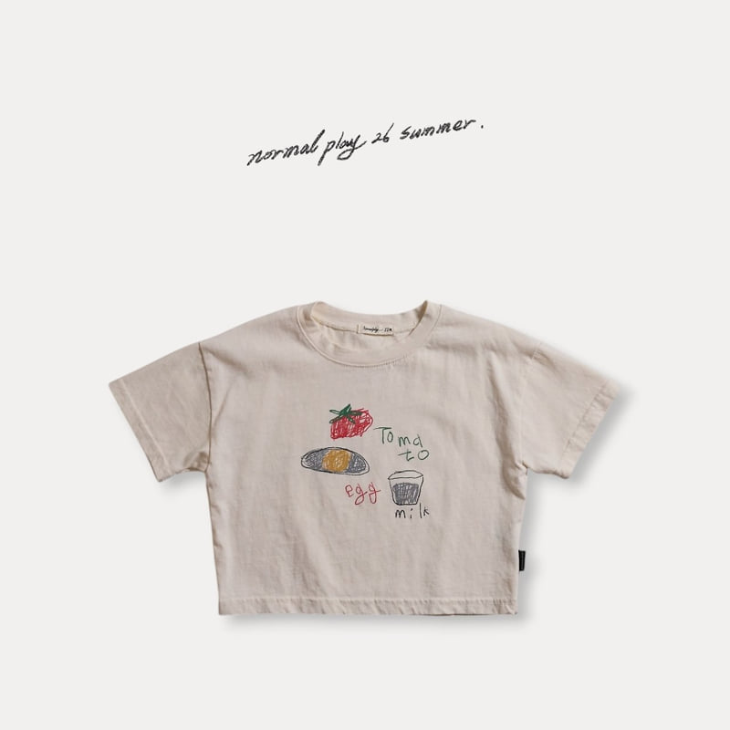 Normalplay - Korean Baby Fashion - #babylifestyle - Egg Short Sleeve Tee - 3