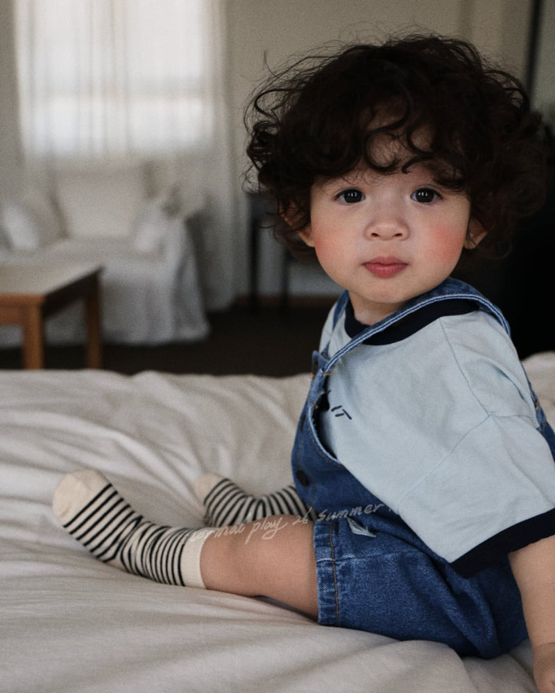 Normalplay - Korean Baby Fashion - #babyoutfit - Poppy Denim Overalls - 11