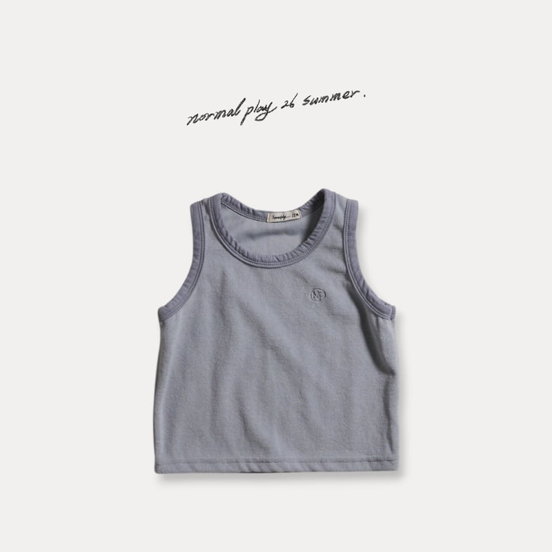 Normalplay - Korean Baby Fashion - #babyoutfit - NP Terry Sleeveless Tee - 11