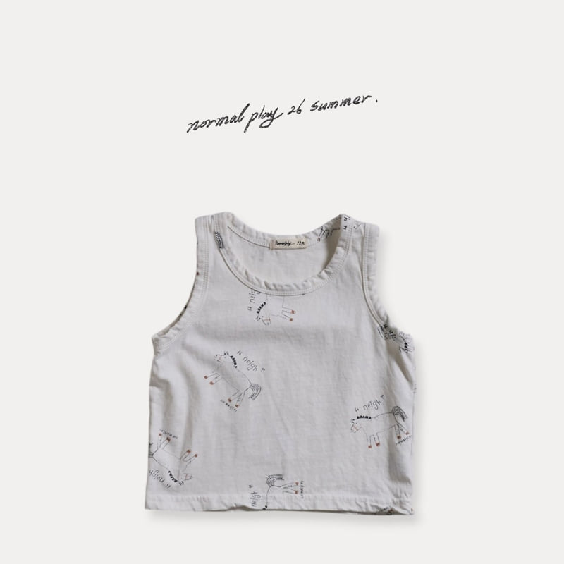 Normalplay - Korean Baby Fashion - #babyoutfit - Pony Sleeveless Tee - 3