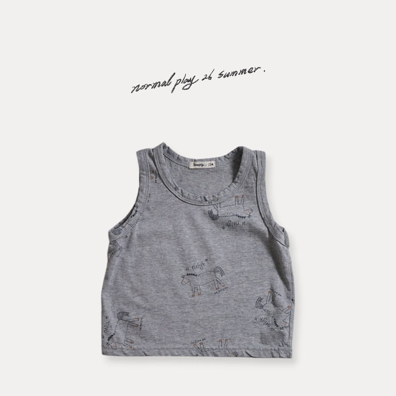 Normalplay - Korean Baby Fashion - #babyoutfit - Pony Sleeveless Tee - 4