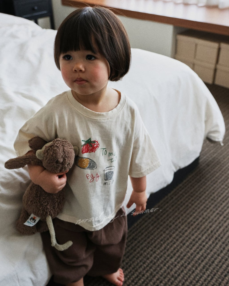 Normalplay - Korean Baby Fashion - #onlinebabyshop - Egg Short Sleeve Tee - 10