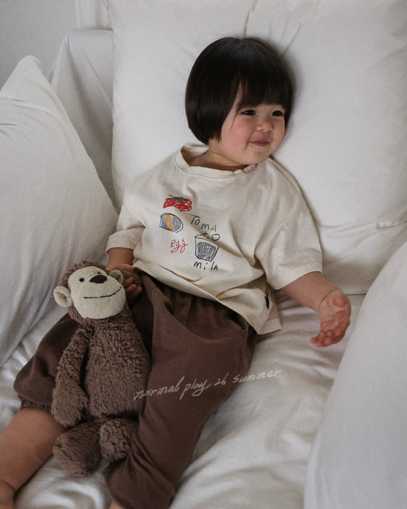 Normalplay - Korean Baby Fashion - #smilingbaby - Egg Short Sleeve Tee - 11