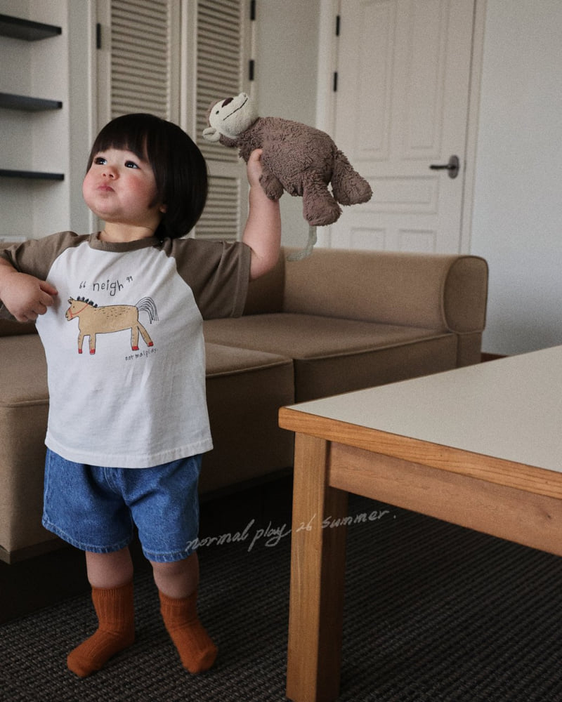 Normalplay - Korean Children Fashion - #todddlerfashion - Rounded Denim Shorts - 10