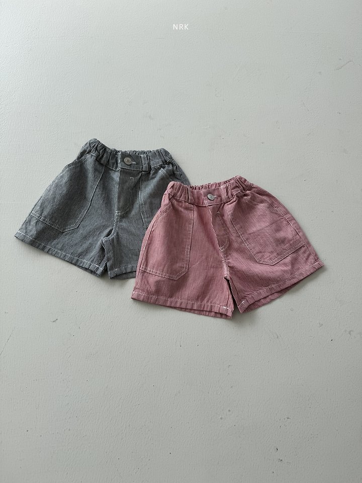 Nrk - Korean Children Fashion - #childrensboutique - Striped Denim Shorts