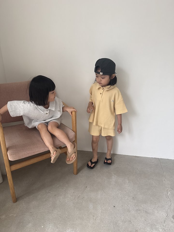 Nrk - Korean Children Fashion - #designkidswear - Collar Waffle Set - 11