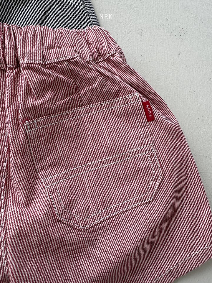 Nrk - Korean Children Fashion - #discoveringself - Striped Denim Shorts - 4