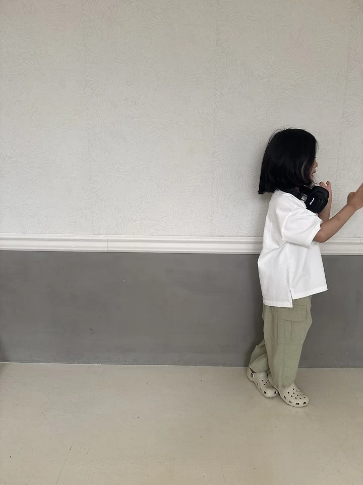 Nrk - Korean Children Fashion - #kidsshorts - Solid Slit Tee - 6