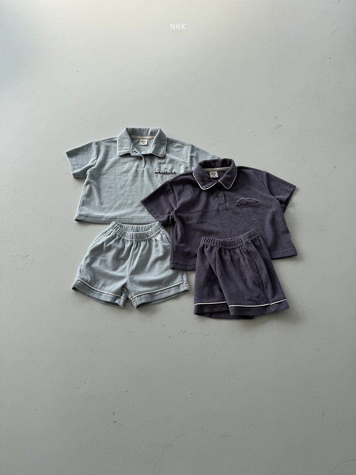 Nrk - Korean Children Fashion - #kidsshorts - Terry Line Set