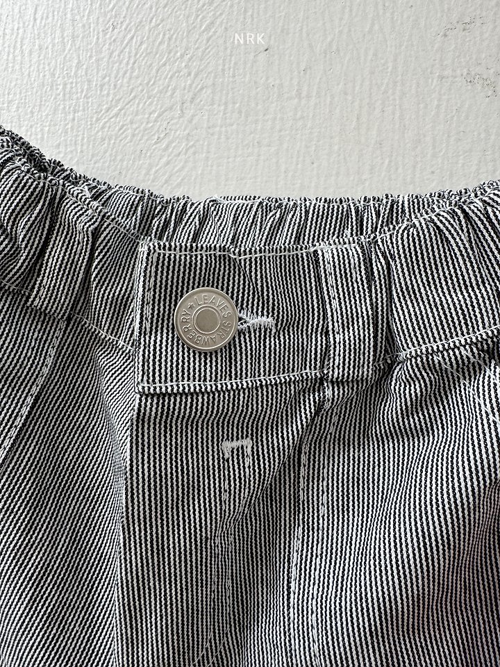 Nrk - Korean Children Fashion - #kidsshorts - Striped Denim Shorts - 5