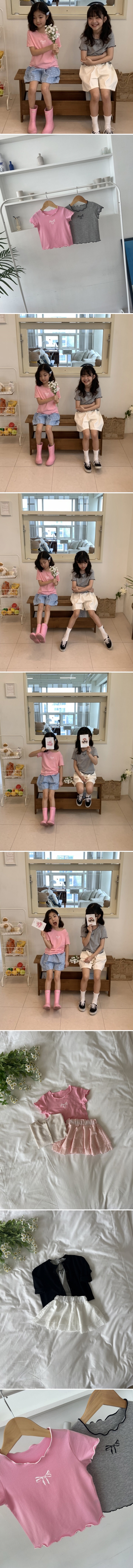 Nubello - Korean Children Fashion - #fashionkids - Ribbon Wave Tee - 2