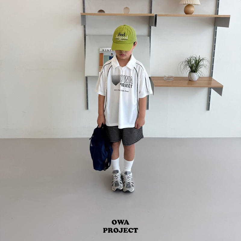 O Wa - Korean Children Fashion - #Kfashion4kids - Collar Stripe Line Tee - 7