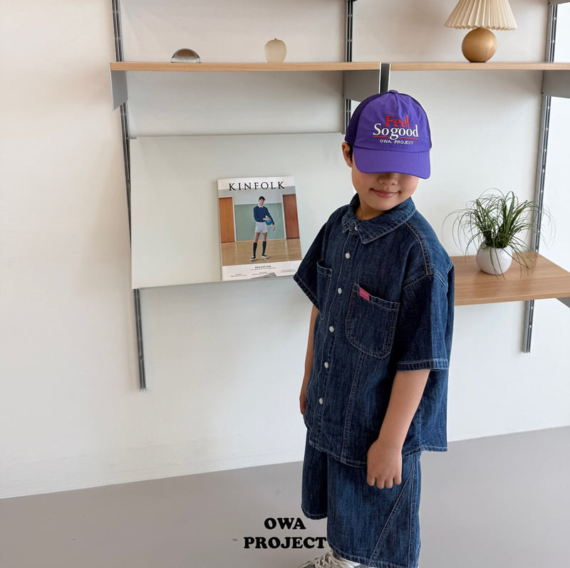 O Wa - Korean Children Fashion - #childofig - Linen Panel Denim Shirt - 8