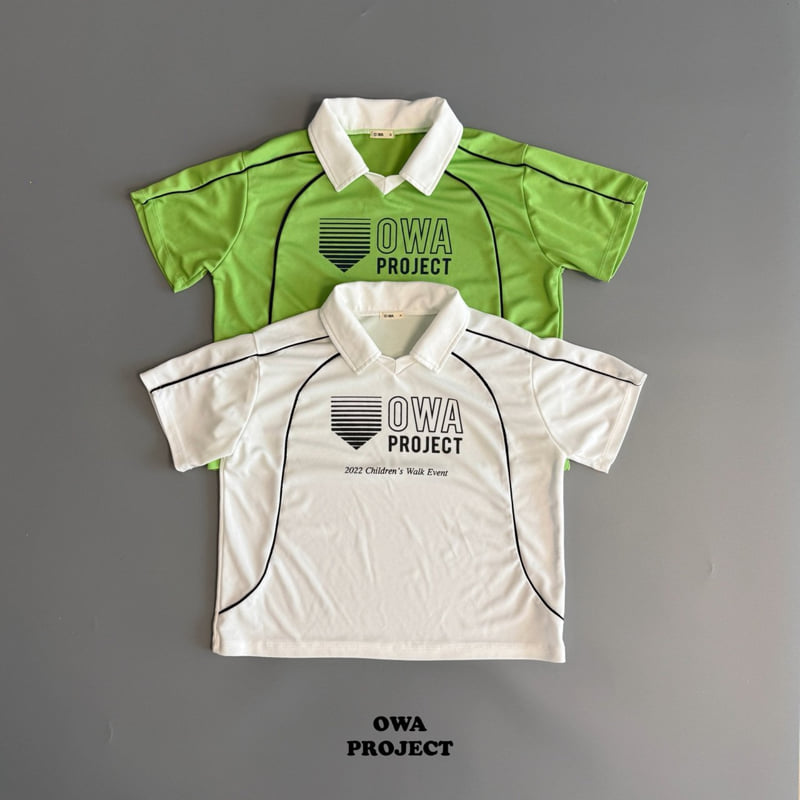 O Wa - Korean Children Fashion - #designkidswear - Collar Stripe Line Tee