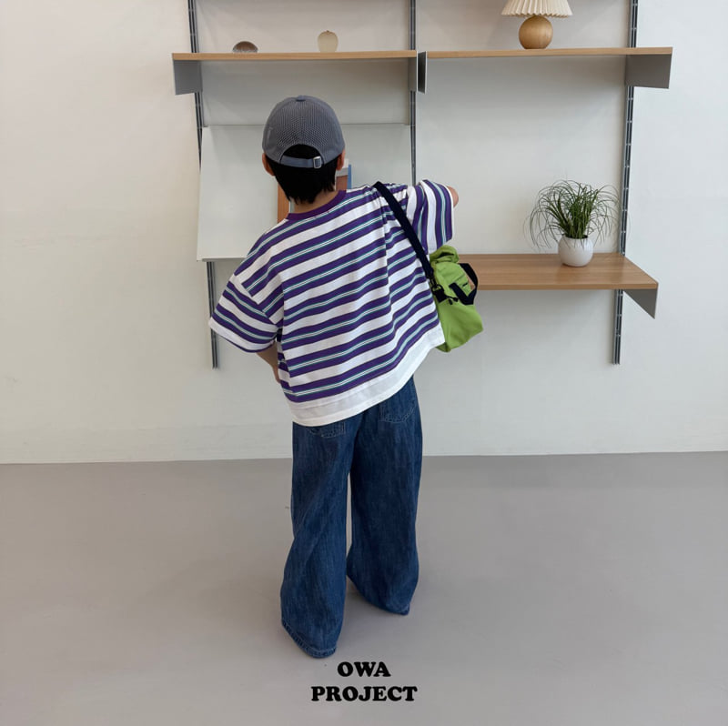 O Wa - Korean Children Fashion - #designkidswear - Wide Linen Denim Pants - 2