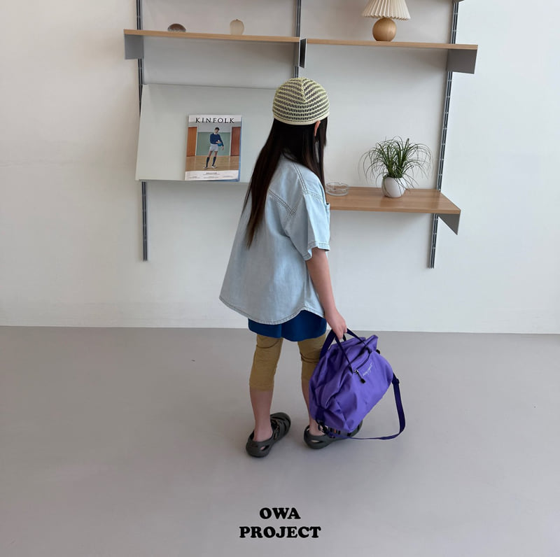 O Wa - Korean Children Fashion - #discoveringself - Linen Panel Denim Shirt - 11