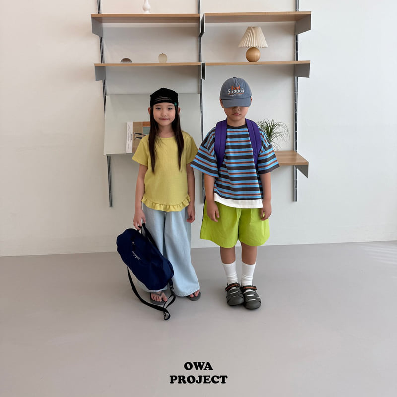 O Wa - Korean Children Fashion - #kidsshorts - Pleated Frill Tee - 8