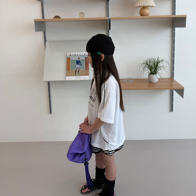 O Wa - Korean Children Fashion - #kidsstore - Collar Stripe Line Tee - 5