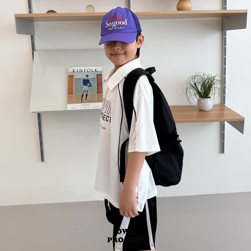 O Wa - Korean Children Fashion - #magicofchildhood - Collar Stripe Line Tee - 9