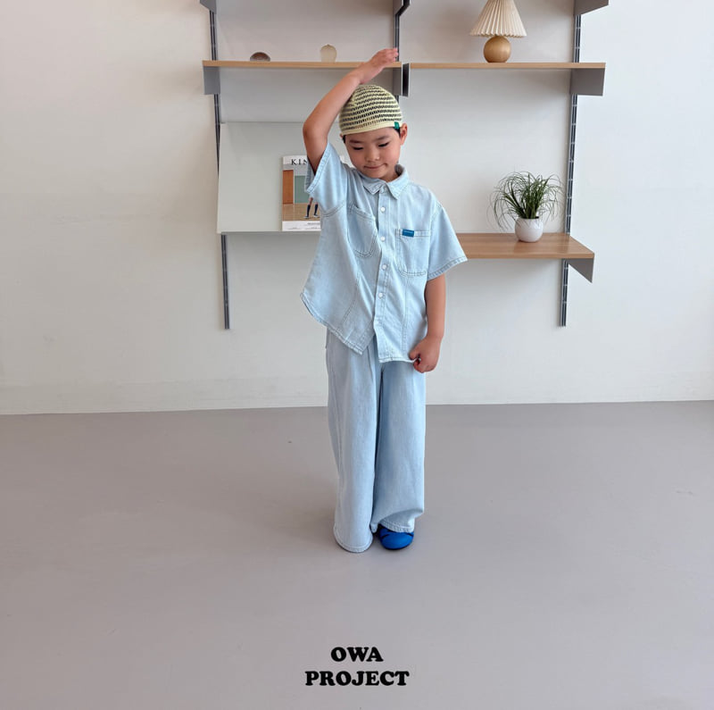 O Wa - Korean Children Fashion - #magicofchildhood - Wide Linen Denim Pants - 10