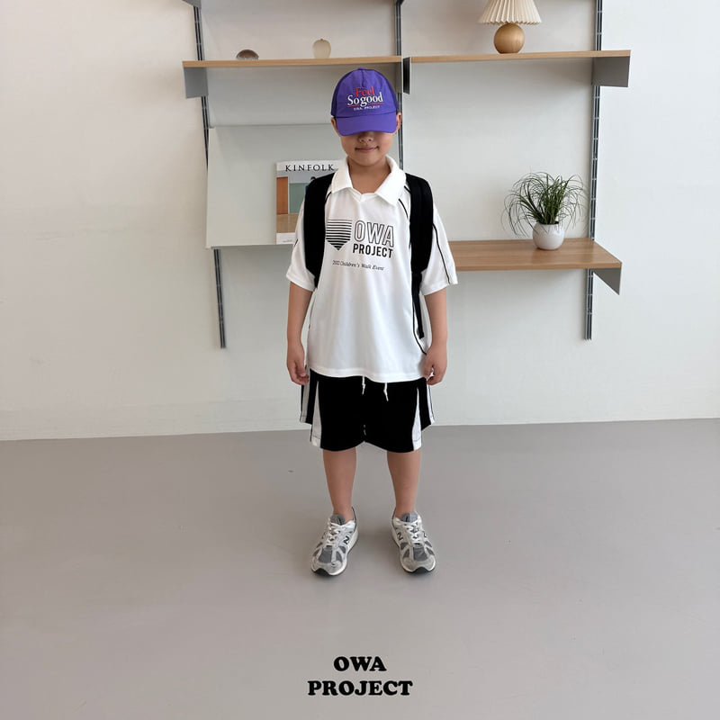 O Wa - Korean Children Fashion - #minifashionista - Collar Stripe Line Tee - 10