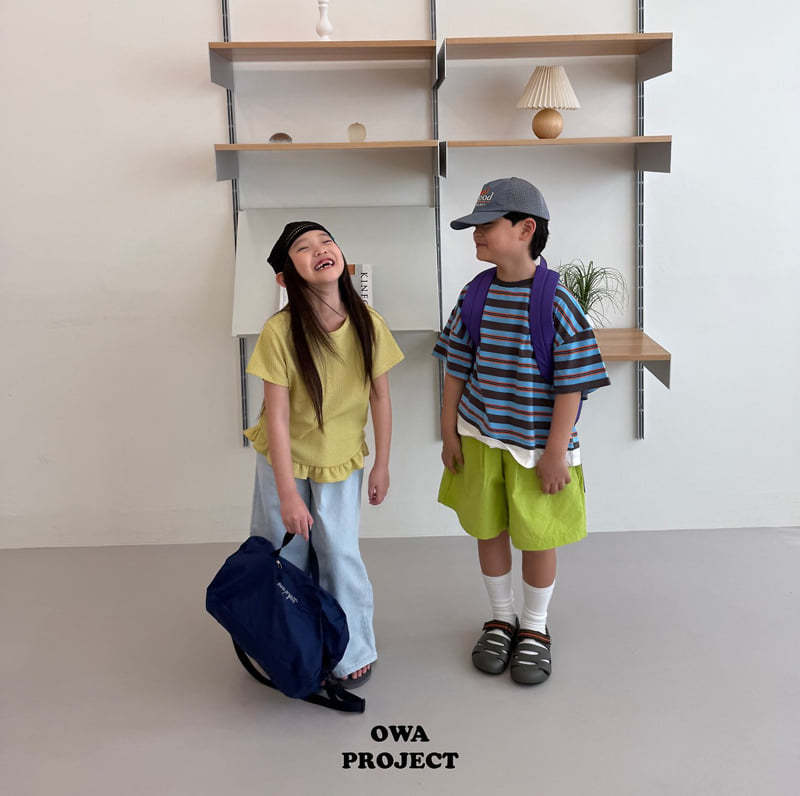 O Wa - Korean Children Fashion - #minifashionista - Wide Linen Denim Pants - 11