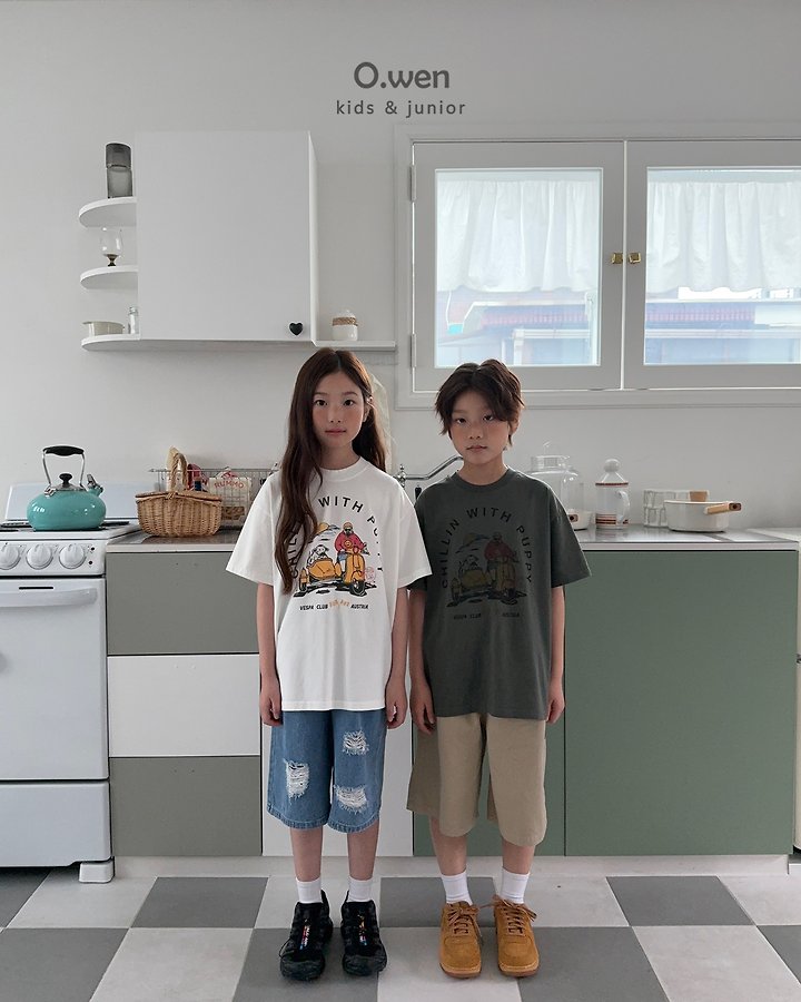O Wen - Korean Children Fashion - #childofig - With Puppy Short Sleeve Tee