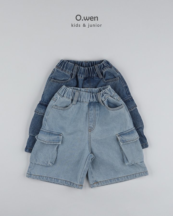 O Wen - Korean Children Fashion - #childofig - Pocket Bermuda Denim Pants - 12