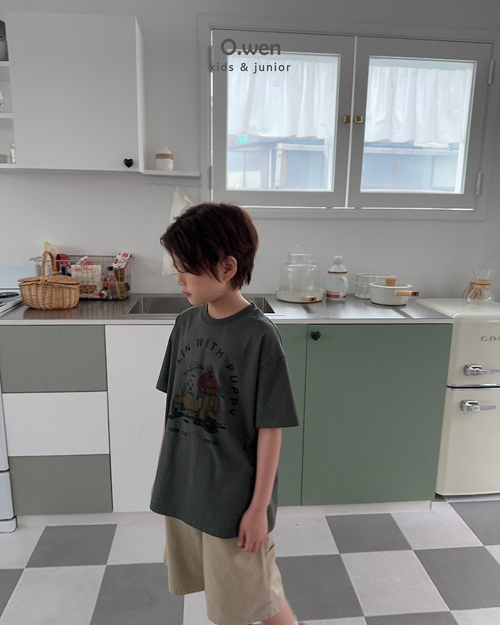 O Wen - Korean Children Fashion - #childrensboutique - With Puppy Short Sleeve Tee - 3