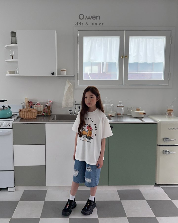 O Wen - Korean Children Fashion - #discoveringself - With Puppy Short Sleeve Tee - 5
