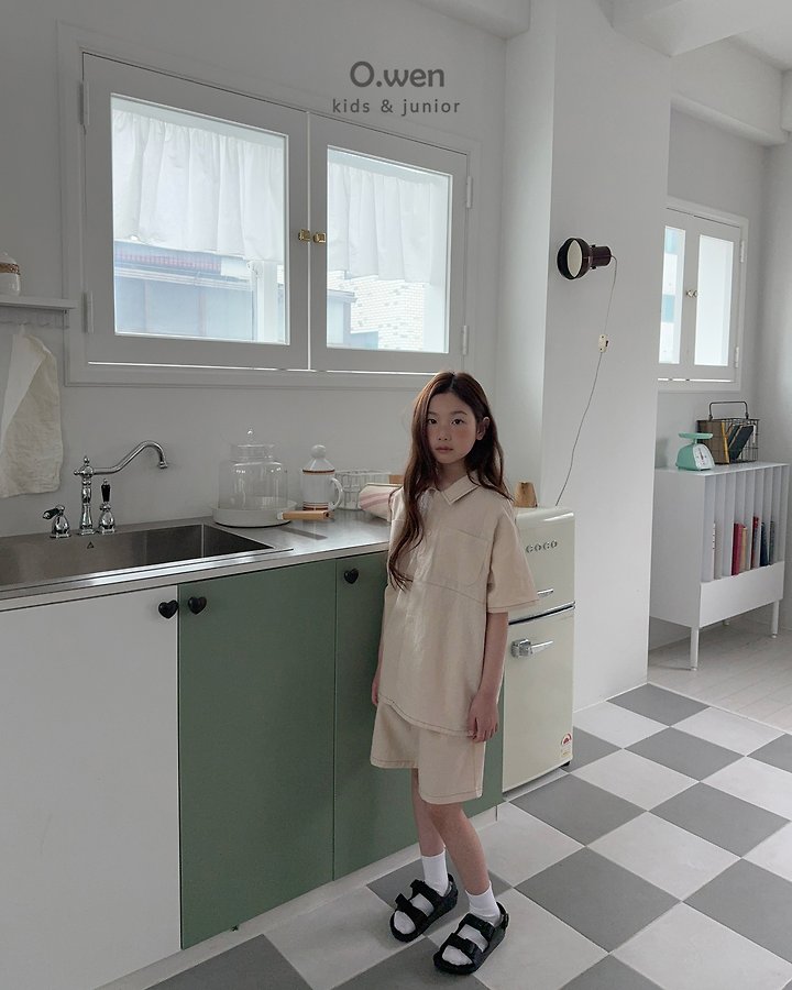 O Wen - Korean Children Fashion - #designkidswear - Stitch Linen Shirt Set - 4