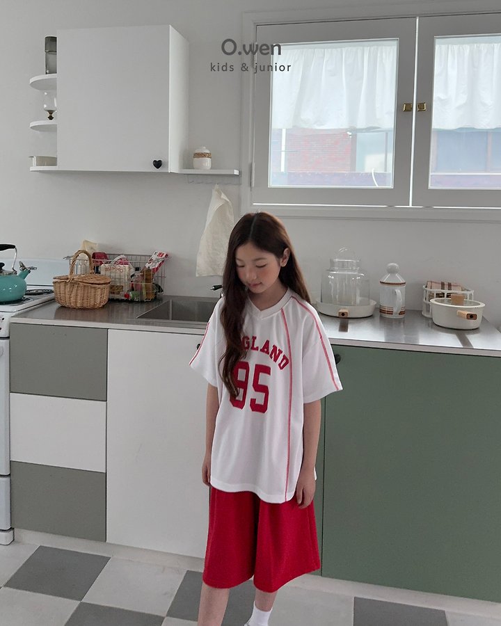 O Wen - Korean Children Fashion - #discoveringself - England V-Neck Short Sleeve Tee - 4